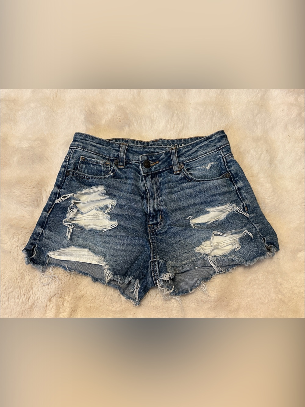 AE stridgid denim shorts